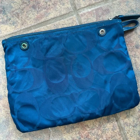 Coach Blue Cosmetic Bag - Picture 3 of 5